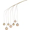 Mark Roberts Hanging Christmas Ball Spray, Set Of 8 In Gold
