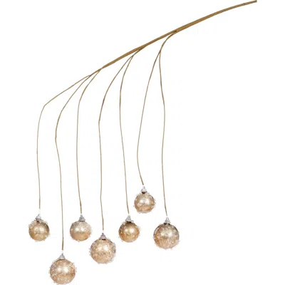 Mark Roberts Hanging Christmas Ball Spray, Set Of 8 In Gold