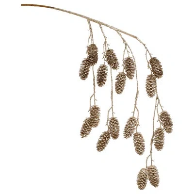 Mark Roberts Hanging Glitter Cone Spray, Set Of 6 -  44 Inches In Gold