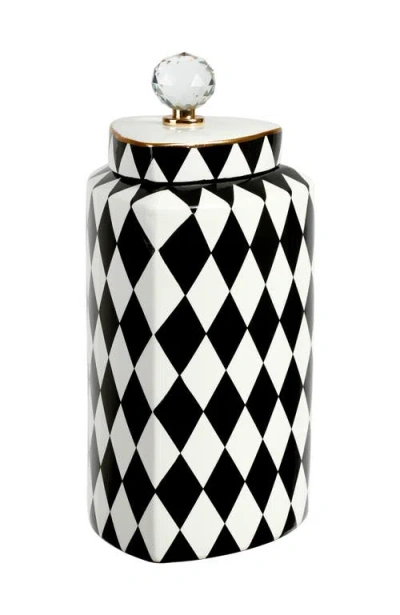 Mark Roberts Harlequin Jar With Lid, Large In Black