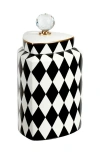 Mark Roberts Harlequin Jar With Lid, Medium In Black