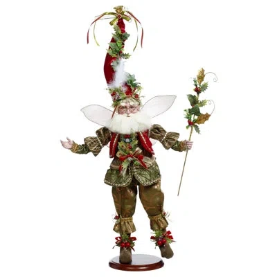 Mark Roberts Holly And Ivy Fairy On Base - 22.5 Inches In Green