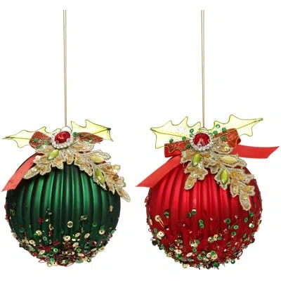 Mark Roberts Holly Beads Ornament, Set Of 6 - 5 Inches In Multi