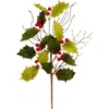 Mark Roberts Holly Berry Spray, Set Of 12 In Green