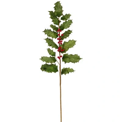 Mark Roberts Holly Leaves With Berry Spray - 40.5 Inches Set Of 6