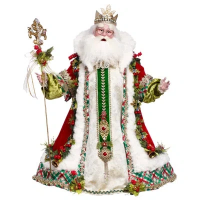 Mark Roberts Holly Old Santa Nick - 24 Inches In Multi