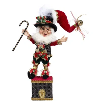 Mark Roberts Humbug Elf Stocking Holder - 14 Inches In Black;white;red