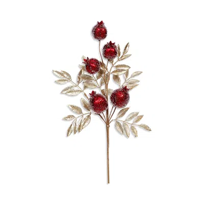 Mark Roberts Iced Pom Spray Pick Ornament, Set Of 6 In Gold