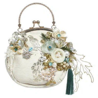 Mark Roberts Ivory Bag, Round Ornament - 5 X 7 Inches In White
