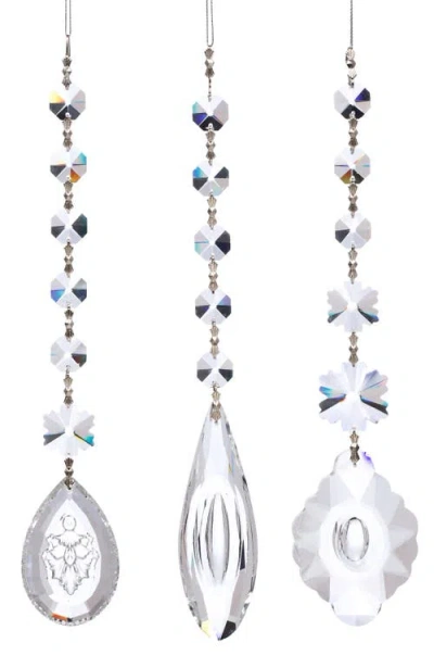 Mark Roberts Jewel Crystal Drop Ornament, Set Of 6 In Gray