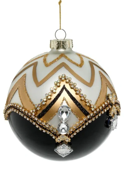 Mark Roberts Jeweled Chevron Ornament, Box Of 4 In Green