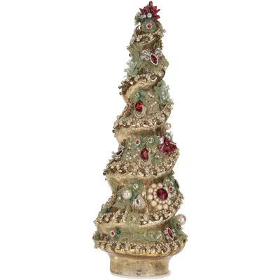 Mark Roberts Jeweled Christmas Tree, Gold - 15 Inches