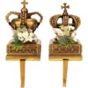 Mark Roberts Jeweled Crown Stocking Holder, Set Of 2 In Gold