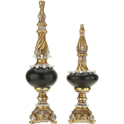 Mark Roberts Jeweled Decorative Finial, Assortment Of 2 In Gold
