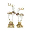 Mark Roberts Jeweled Fancy Pedestal Deer, Set Of 2 In Multi