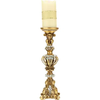Mark Roberts Jeweled Footed Candleholder In Gold