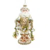 Mark Roberts Jeweled Glass Santa Ornament In Multi