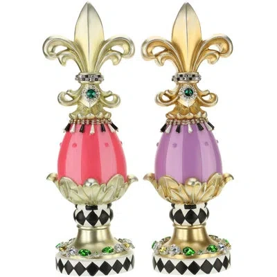 Mark Roberts Jeweled Harlequin Finial Decorative Accent In Multi