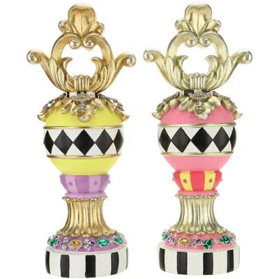 Mark Roberts Jeweled Harlequin Finial Decorative Accent