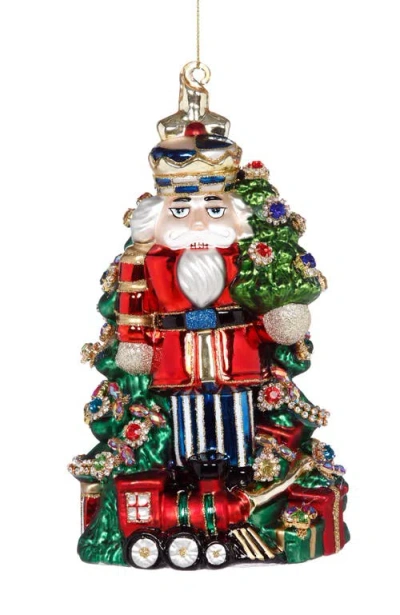 Mark Roberts Jeweled  Nutcracker Ornament, Red And Blue In Multi