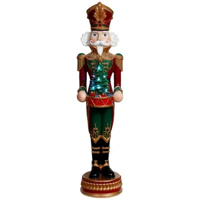 Mark Roberts Jeweled Nutcracker With Drum - 48 Inches In Gold;green;red