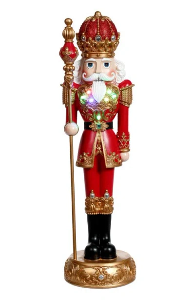 Mark Roberts Jeweled Nutcracker With Staff In Multi