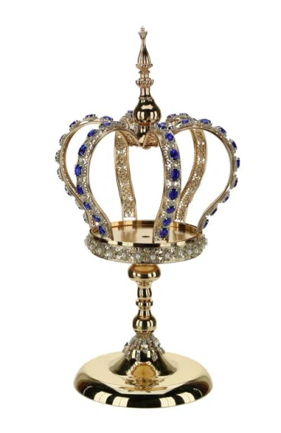 Mark Roberts Jeweled Royal Crown Pedestal In Brown