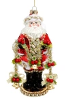 Mark Roberts Jeweled Santa Ornament In Multi