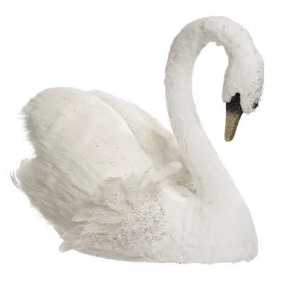Mark Roberts Jeweled Swan - 14 X 18 X 19 Inches In White;silver