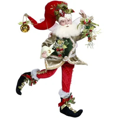 Mark Roberts Jingle Bells Fairy, Large- 20 Inches In Green,red,black,gold