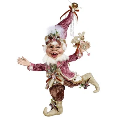 Mark Roberts Joy To The World Elf, Medium - 16 Inches In Pink,brown,beige
