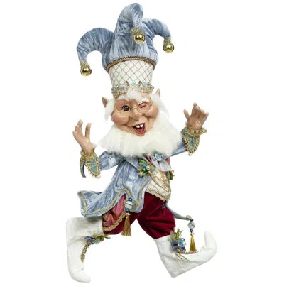 Mark Roberts Joyful Elf, Medium - 17.5 Inches In Blue,red,white,gold,green
