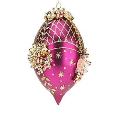 Mark Roberts King's Jewel Egg Ornament In Pink/gold