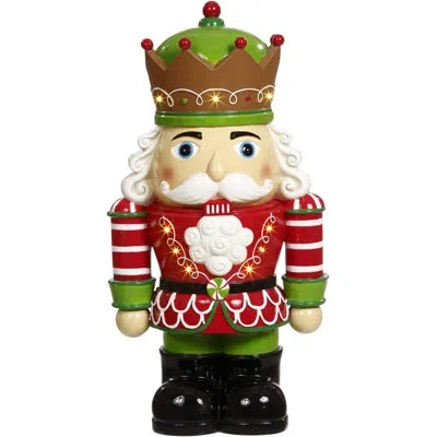 Mark Roberts King Nutcracker With Lights - 18.5 Inches In Black;brown;white;green;red