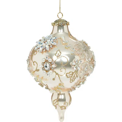 Mark Roberts Kings Jewel Extra Fancy Finial Ornament, Peach In Gold
