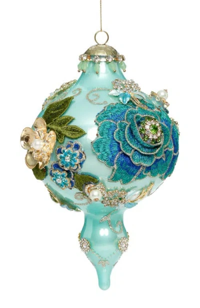 Mark Roberts Kings Jewel Extra Fancy Finial Ornament, Turquoise In Blue