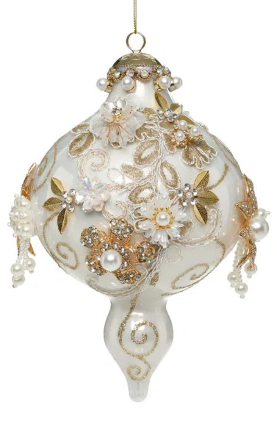 Mark Roberts Kings Jewel Extra Fancy Finial Ornament, White