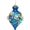 Mark Roberts Kings Jewel Fancy Finial Ornament, Blue In Blue