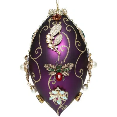 Mark Roberts Kings Jewel Finial Ornament, Purple - 7.5 Inches In White;green;red;purple;gold