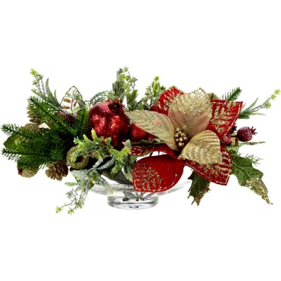 Mark Roberts Large Poinsettia Centerpiece, Red