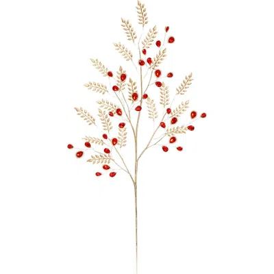 Mark Roberts Leaf Ruby Teardrop Spray, Set Of 6 In Multi