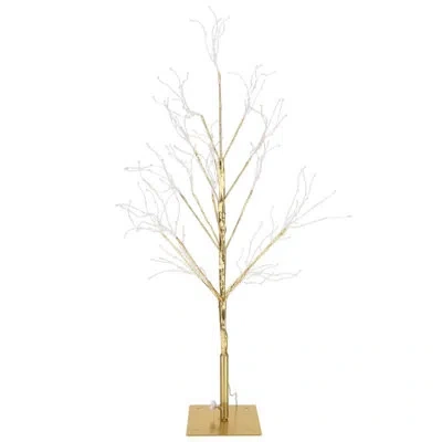 Mark Roberts Lighted Birch Tree - 3 Feet In Gold;clear