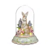 Mark Roberts Lighted Bunny With Flower Dome In Green