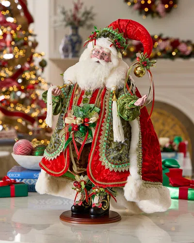Mark Roberts Limited Edition Holly And Ivy Santa, 25" In Multi