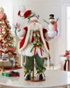 Mark Roberts Limited Edition Santa Building Snowman Christmas Decor In Multi