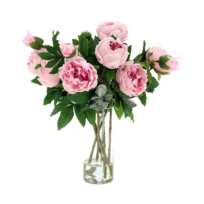 Mark Roberts Luscious Peony Floral Arrangement In Pink