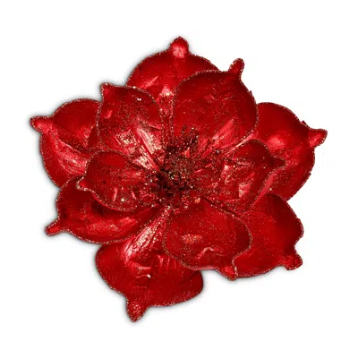 Mark Roberts Magnolia Clip Flowers, Set Of 12 In Red