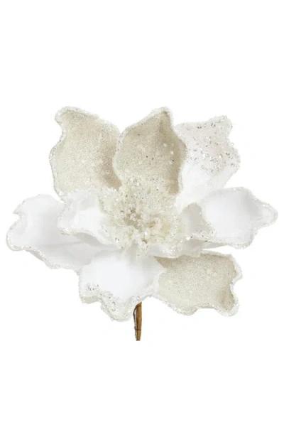 Mark Roberts Magnolia Flower With Clip, Set Of 12 In White