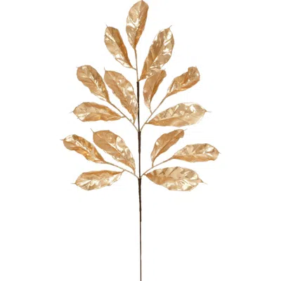 Mark Roberts Magnolia Leaf Spray, Set Of 6 In Gold