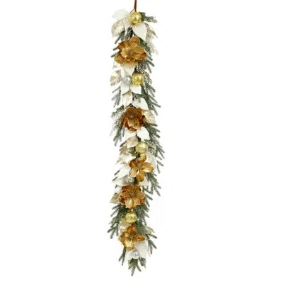 Mark Roberts Magnolia Pine Gold Balls Garland - 6 Feet In Multi